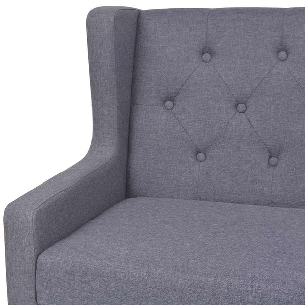 vidaXL 2-Piece Sofa Set Fabric Grey