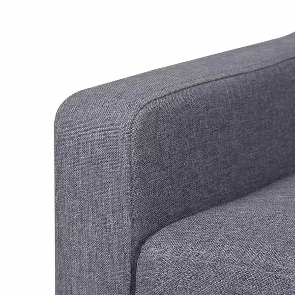 vidaXL 3-Piece Sofa Set Fabric Grey
