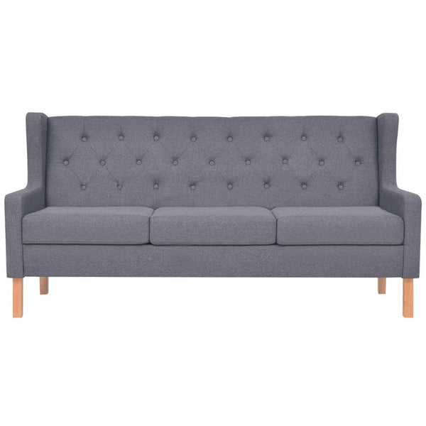 vidaXL 3-Piece Sofa Set Fabric Grey