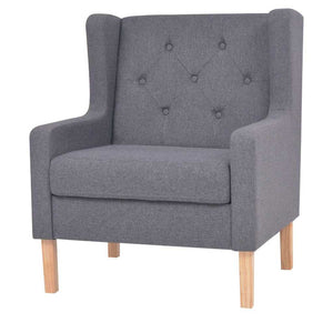 vidaXL 3-Piece Sofa Set Fabric Grey