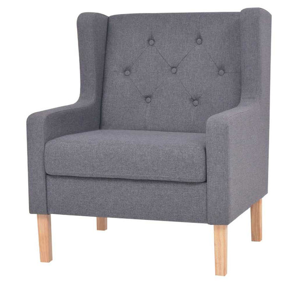 vidaXL 3-Piece Sofa Set Fabric Grey
