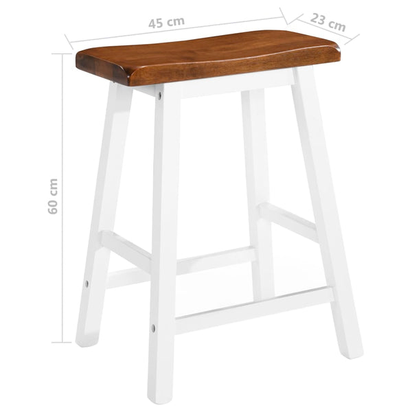 vidaXL Bar Stools 2 pcs. Solid Wood