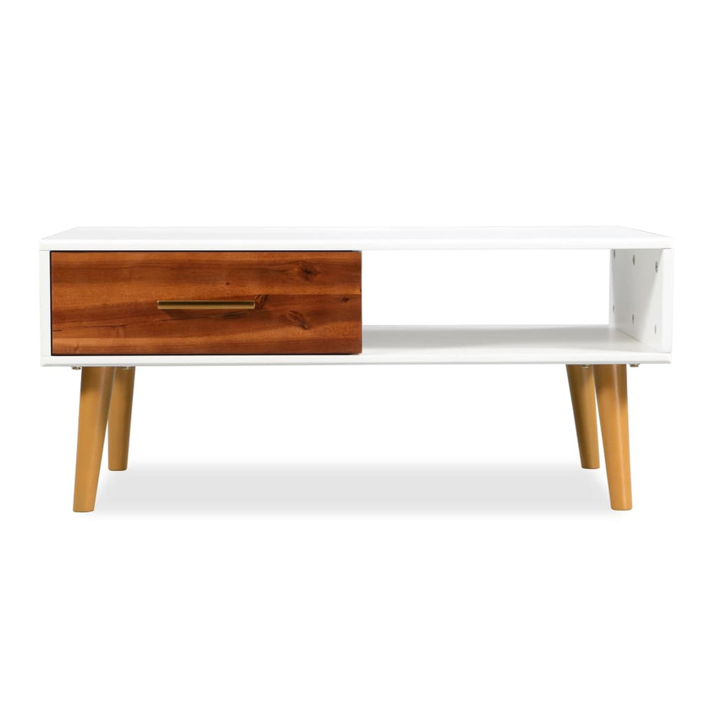 vidaXL Coffee Table Solid Acacia Wood 90x50x40 cm
