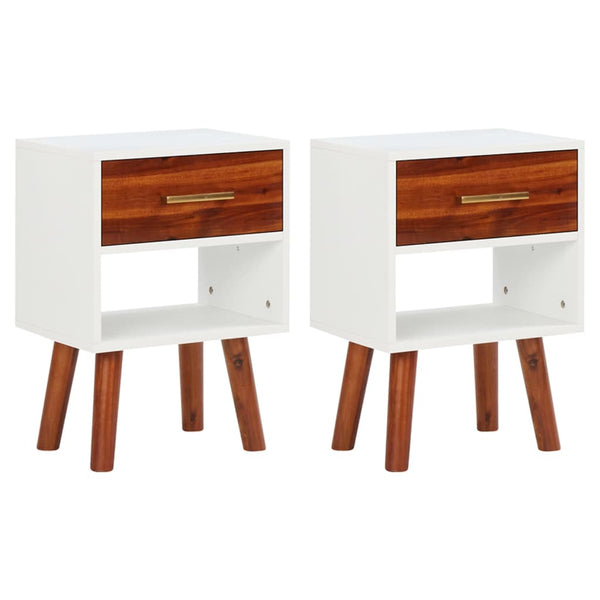 vidaXL Nightstands 2 pcs. Solid Acacia Wood 40x30x57 cm
