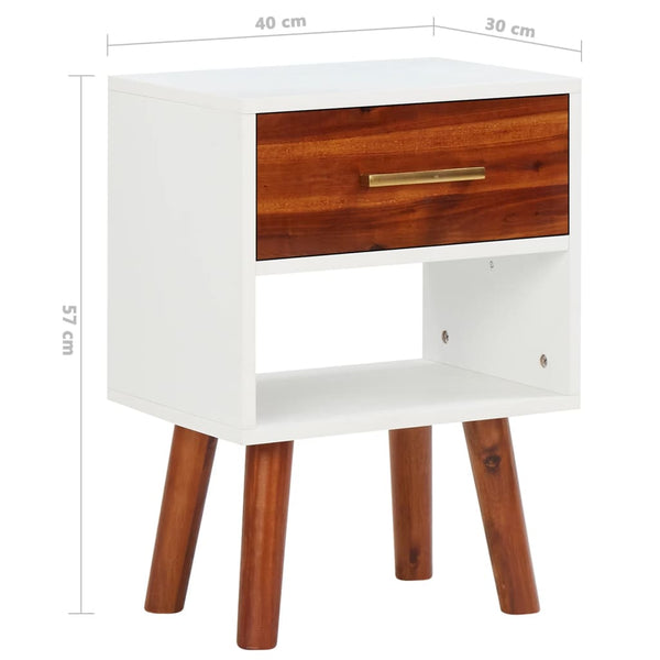 vidaXL Nightstands 2 pcs. Solid Acacia Wood 40x30x57 cm