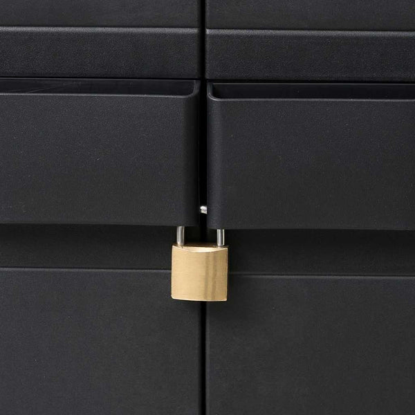vidaXL Garden Storage Cabinet with 3 Shelves Black