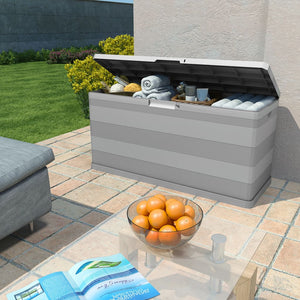 vidaXL Garden Storage Box Grey 117×45×56 cm