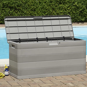 vidaXL Garden Storage Box Grey 117×45×56 cm