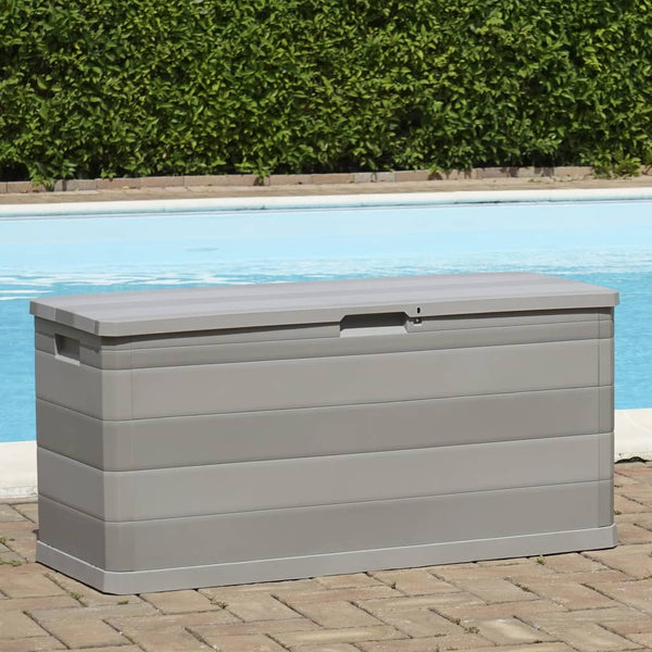vidaXL Garden Storage Box Grey 117×45×56 cm