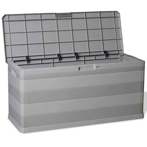 vidaXL Garden Storage Box Grey 117×45×56 cm