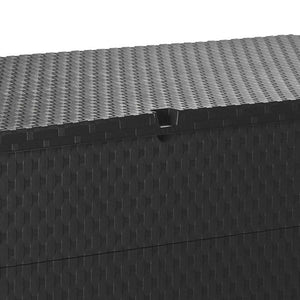 vidaXL Garden Storage Box Anthracite 120x56x63 cm PP Rattan