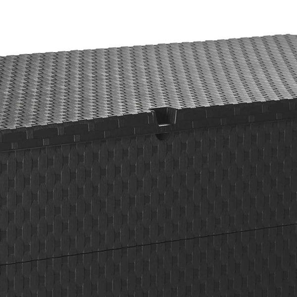 vidaXL Garden Storage Box Anthracite 120x56x63 cm PP Rattan
