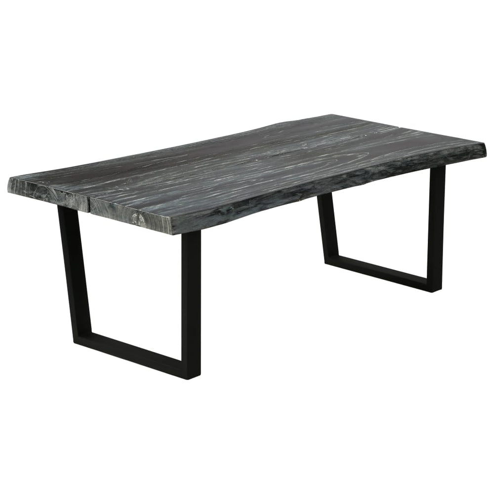 vidaXL Coffee Table Solid Mindi Wood 102x56x41 cm Grey