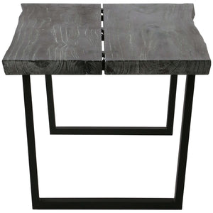 vidaXL Coffee Table Solid Mindi Wood 102x56x41 cm Grey