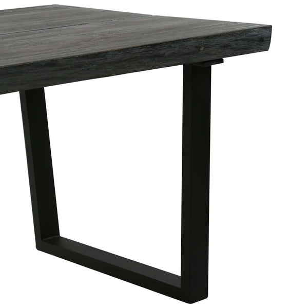 vidaXL Coffee Table Solid Mindi Wood 102x56x41 cm Grey