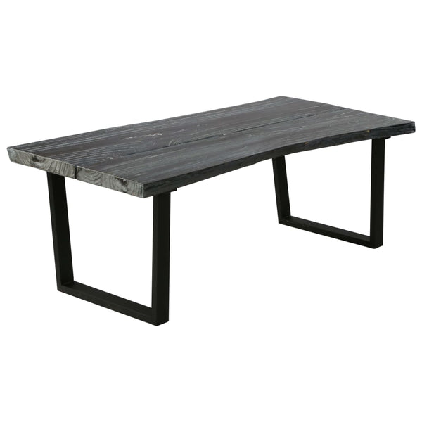 vidaXL Coffee Table Solid Mindi Wood 102x56x41 cm Grey