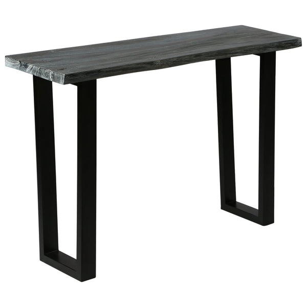 vidaXL Solid Mindi Wood Console Table 110 x 35 x 75 cm Grey