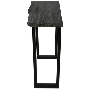 vidaXL Solid Mindi Wood Console Table 110 x 35 x 75 cm Grey
