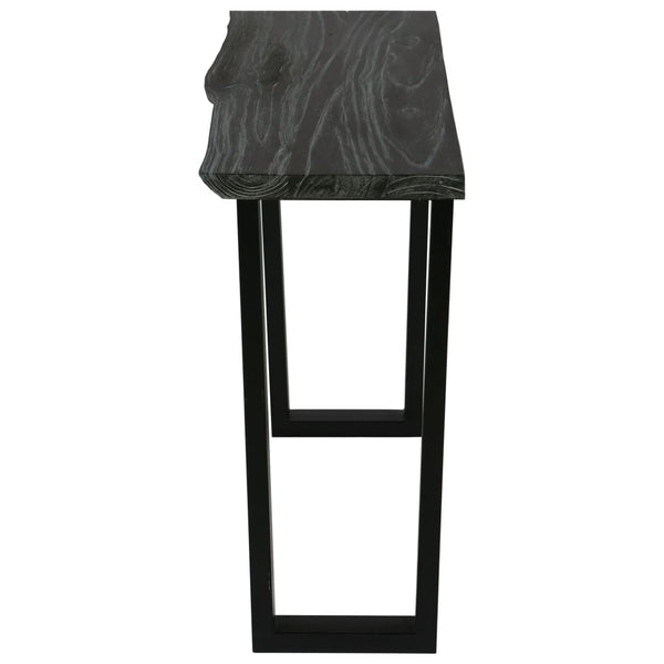 vidaXL Solid Mindi Wood Console Table 110 x 35 x 75 cm Grey