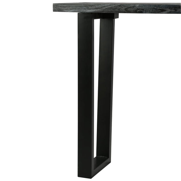 vidaXL Solid Mindi Wood Console Table 110 x 35 x 75 cm Grey