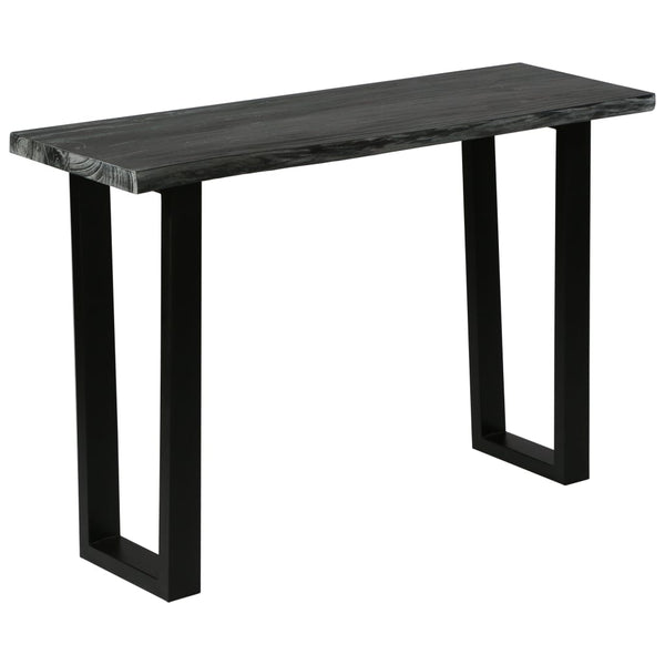 vidaXL Solid Mindi Wood Console Table 110 x 35 x 75 cm Grey