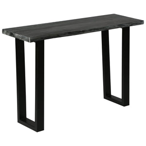 vidaXL Solid Mindi Wood Console Table 110 x 35 x 75 cm Grey