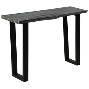 vidaXL Solid Mindi Wood Console Table 110 x 35 x 75 cm Grey