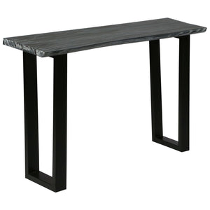vidaXL Solid Mindi Wood Console Table 110 x 35 x 75 cm Grey