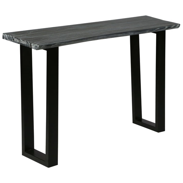 vidaXL Solid Mindi Wood Console Table 110 x 35 x 75 cm Grey