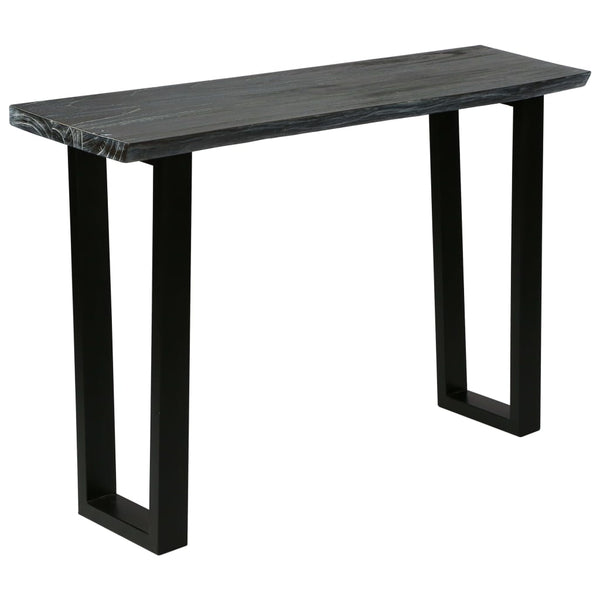 vidaXL Solid Mindi Wood Console Table 110 x 35 x 75 cm Grey