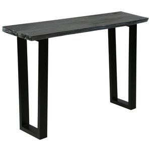 vidaXL Solid Mindi Wood Console Table 110 x 35 x 75 cm Grey