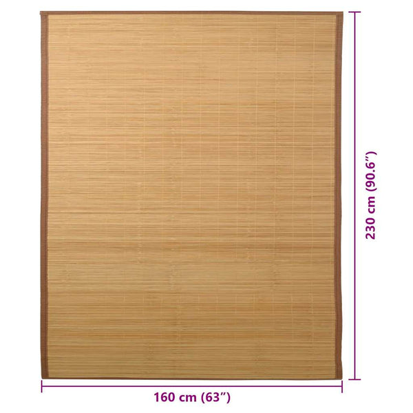vidaXL Bamboo Rug 160x230 cm Brown