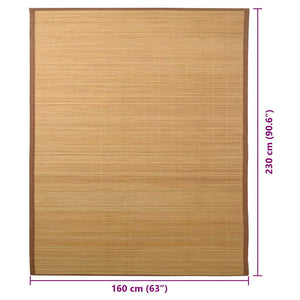 vidaXL Bamboo Rug 160x230 cm Brown