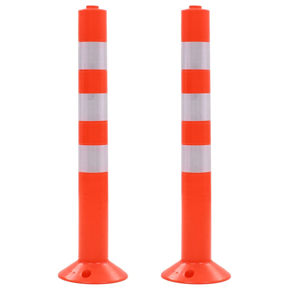 vidaXL Traffic Bollards 2 pcs. Plastic 75 cm