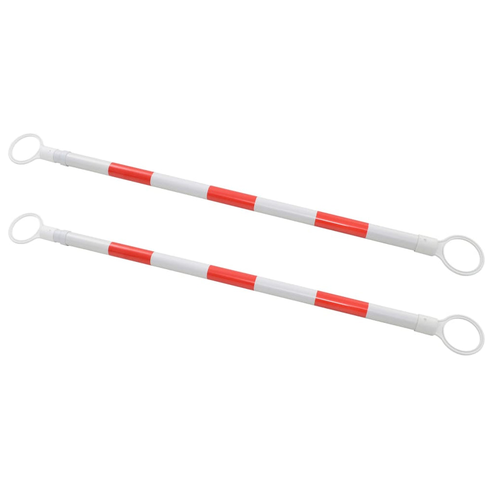 vidaXL Telescopic Cone Bars 2 pcs. Plastic 116-197 cm