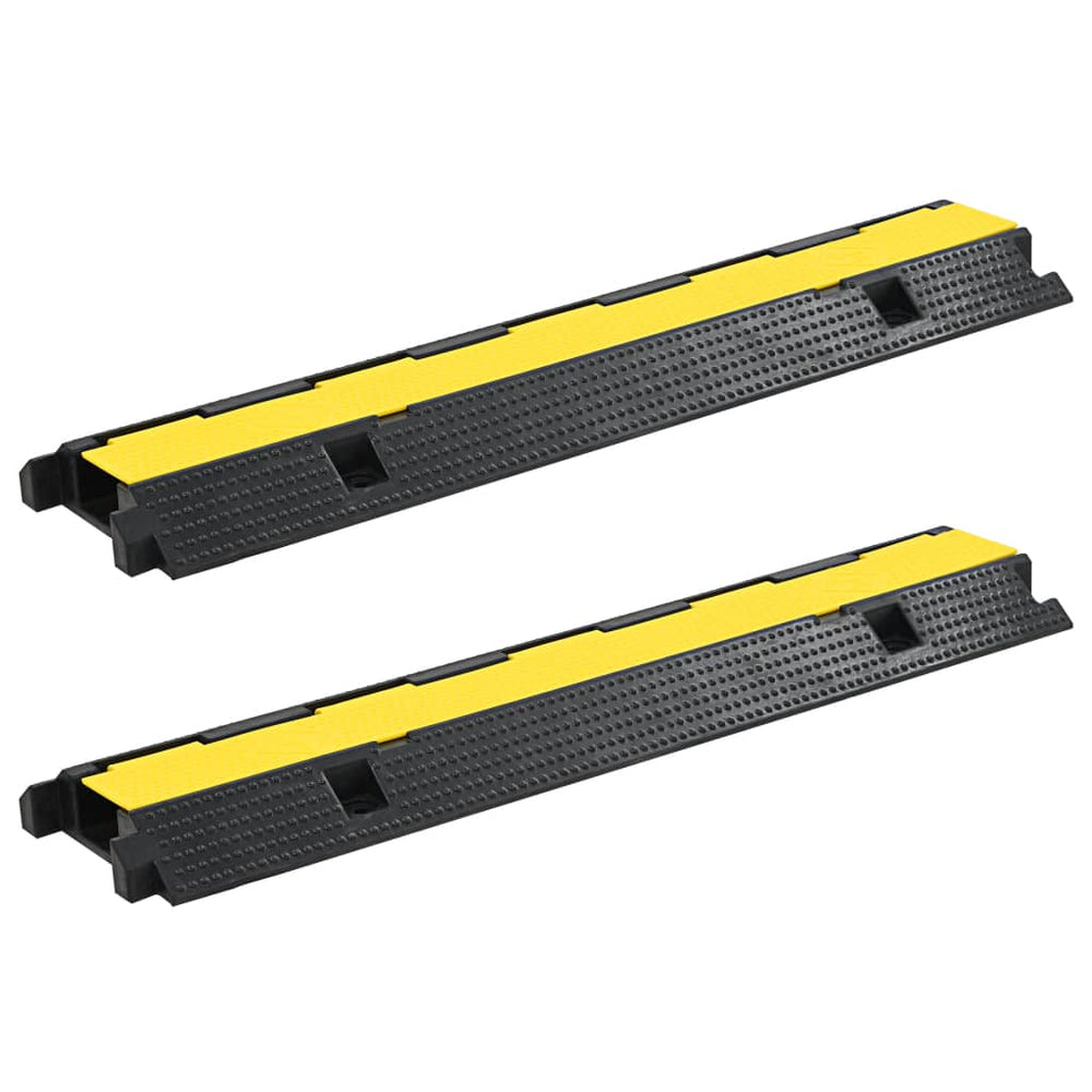 vidaXL Cable Protectors 2 pcs. 1 Channel Rubber 100 cm