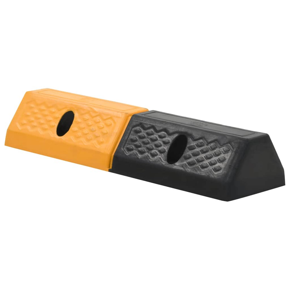 vidaXL Parking Curbs 2-pack Rubber 49 x 15 x 9 cm