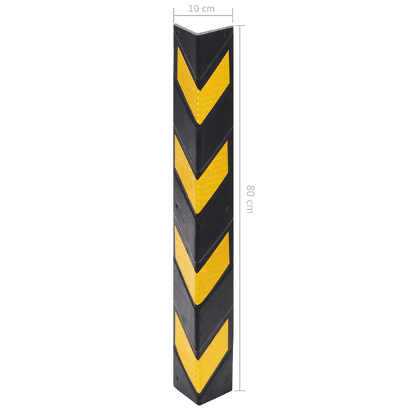 vidaXL Reflective Corner Protectors 5 pcs Rubber 80 cm