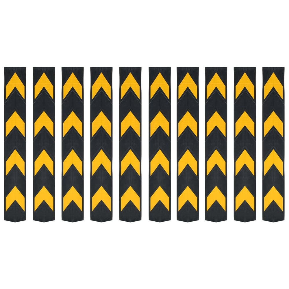 vidaXL Reflective Corner Protectors 10 pcs Rubber 80 cm