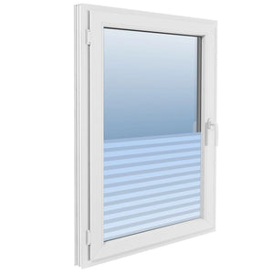 vidaXL Window Film Matte Stripe Design 0.9x10 m PVC