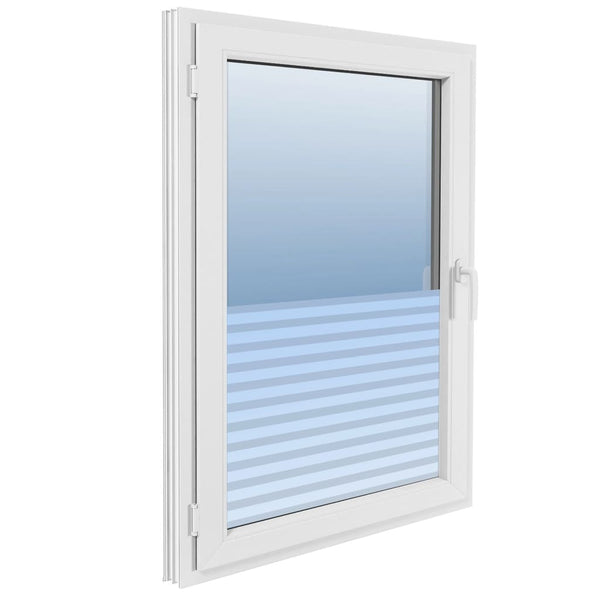 vidaXL Window Film Matte Stripe Design 0.9x10 m PVC