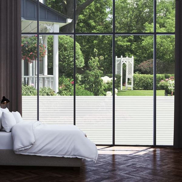 vidaXL Window Film Matte Stripe Design 0.9x10 m PVC