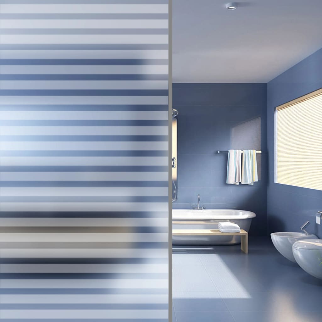 vidaXL Window Film Matte Stripe Design 0.9x10 m PVC