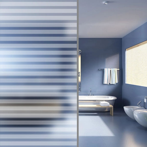 vidaXL Window Film Matte Stripe Design 0.9x10 m PVC