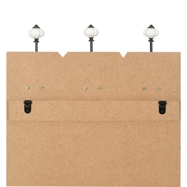 vidaXL Wall Mounted Coat Rack with 6 Hooks 120 x 40 cm "HOME IS"