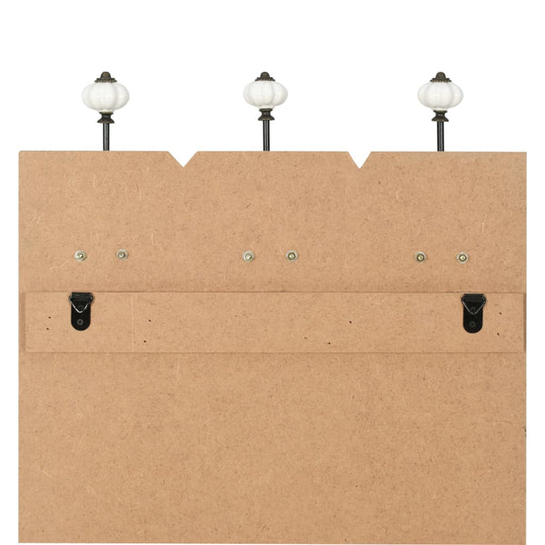 vidaXL Wall Coat Rack with 6 Hooks 120 x 40 cm "LIVE LIFE"