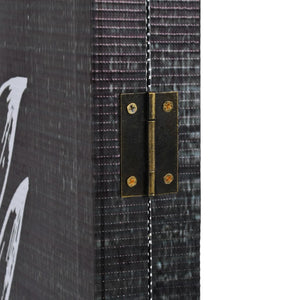 vidaXL Folding Room Divider 120 x 170 cm Feathers Black and White