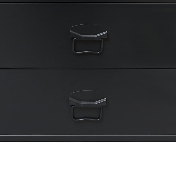 Schubladenschrank Metall Industrie-Stil 78 x 40 x 93 cm Schwarz