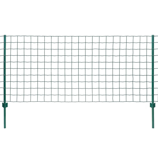 vidaXL Metal Fence Steel 20 x 1 m Green