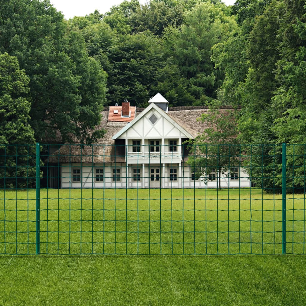 vidaXL Metal Fence Steel 20 x 1 m Green